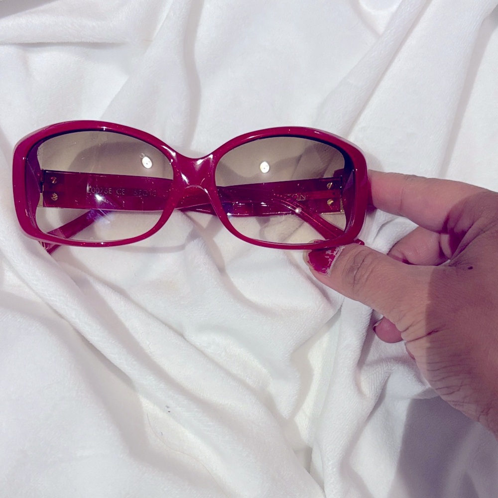 Louis Vuitton Red/Brown Gradient Soupcon Pomme D'amour Z0076E Square Sunglasses